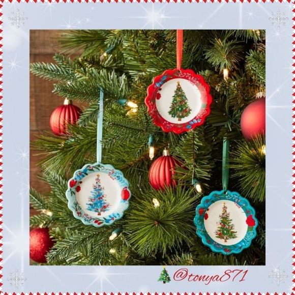 2022 ♥️ New Pioneer Woman Kitchen Christmas Ornament Bundle, Set of 3 - Picture 1 of 5